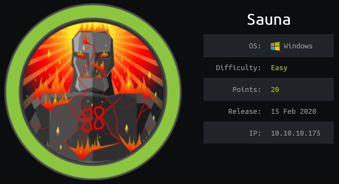 HackTheBox Sauna writeup
